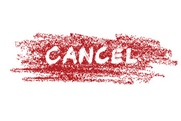 Stamp or Sign Cancel Simple Sketch Vector Crayon