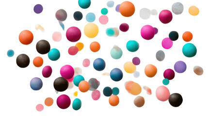 Fototapeta premium falling colorful circle confetti on white background