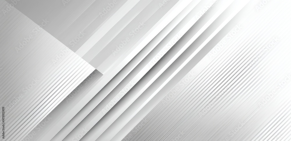 Poster abstract design with layered lines and shades of gray.