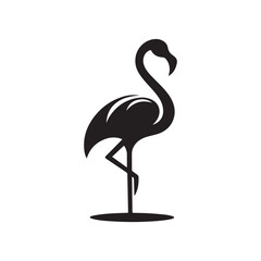 flamingo vector silhouette clip art logo design illustration