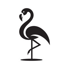 flamingo vector silhouette clip art logo design illustration