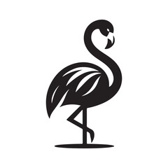 flamingo vector silhouette clip art logo design illustration