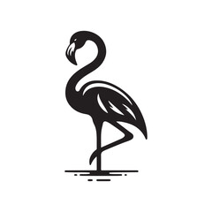 flamingo vector silhouette clip art logo design illustration