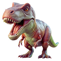 Fototapeta premium 3d Cute Cartoon T-Rex with Open Mouth PNG