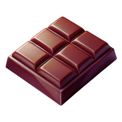 Obraz premium Delicious dark chocolate bar, perfect PNG
