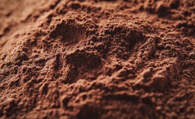 Dark, rich cocoa powder close-up