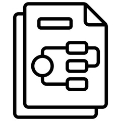 Project Sheet - Stack of papers with flow nodes, representing project documentation, task flow, and structured planning