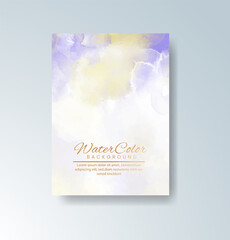 Fototapeta premium Cards with watercolor background. Design for your cover, date, postcard, banner, logo.