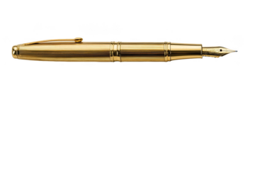 Elegant gold fountain pen displayed on writing tool artistic capture minimalistic style close-up view creativity unleashed