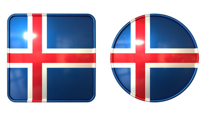 Fototapeta premium Iceland Flag Icon
