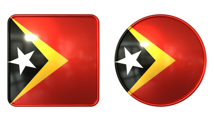 Obraz premium Timor-Leste Flag Icon