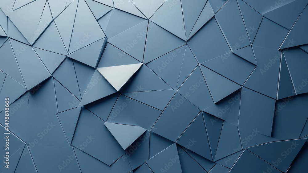 Aufkleber geometric blue triangle abstract background abstract geometric triangle background blue pattern art