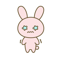 泣くのを我慢してうるうるするうさぎ
