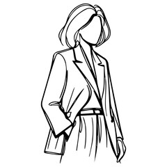 vector illustration of a woman