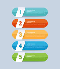 Fototapeta premium Six steps or processes vertical infographic template with space for data. Infographic template with numbers.