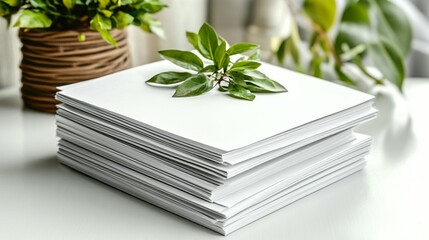 Clean white towels stacked fresh and pure home and spa image