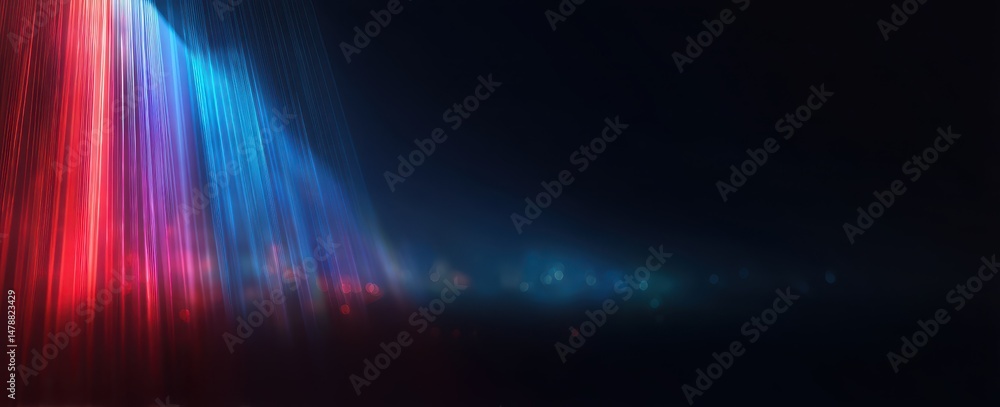Poster dynamic abstract display of vibrant colors and light.