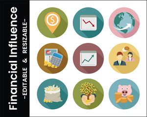 Finance And Investment Flat Vector Icons Money Management Savings And Economy Growth Business Concepts