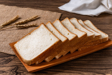 White Bread on Wooden Kitchen Table