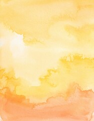 A vibrant yellow watercolor background featuring various textured stains and subtle gradients, creating an artistic and dynamic visual effect.
