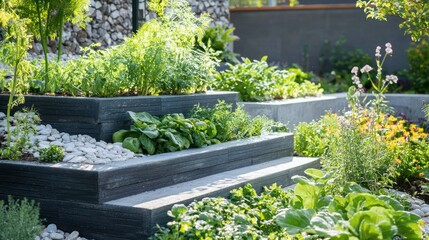 Obraz premium Fennel in a modern garden design