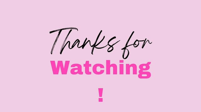 Thanks for watching