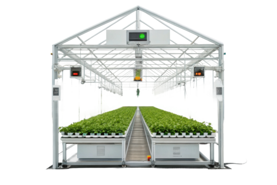 PNG Automated greenhouse with hydroponic systems for efficient plant cultivation