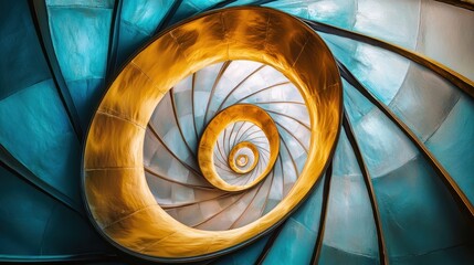 Golden ratio spiral abstract wallpaper