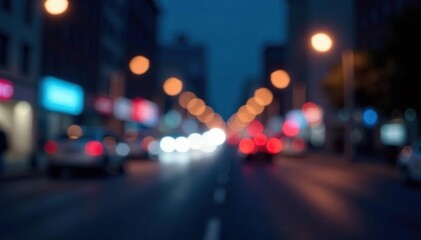 Abstract blurred city lights at night, perfect for website banners or presentations , perspective, night sky, abstract