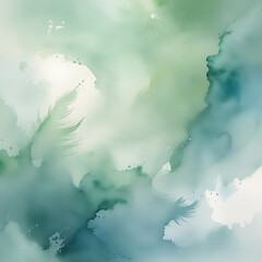 Serene Watercolor Feather Texture