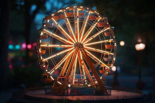 ferris wheel in night
