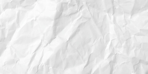 Closeup of white crumpled paper for texture background. 