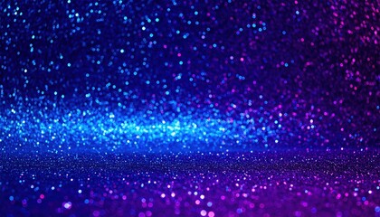 Obraz premium A vibrant wallpaper featuring a mesmerizing blend of purple and blue glitter, creating a sparkling, dreamy atmosphere perfect for any creative space.