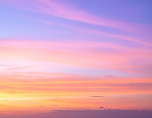 Fototapeta premium A vibrant blue sky stretches overhead, dotted with fluffy white clouds that drift lazily, creating a serene and peaceful atmosphere.