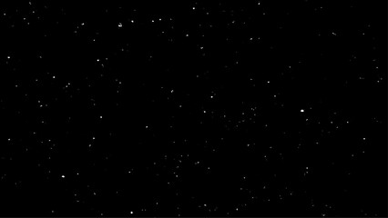 Fototapeta premium Real falling snow on a black background for use as a texture layer in a photo design. Vector illustration.