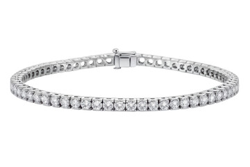 Fototapeta premium PNG Elegant diamond tennis bracelet with platinum setting and secure clasp