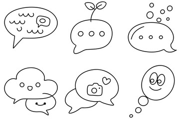 These playful comment bubbles feature various icons and expressions, perfect for conveying emotions and ideas creatively