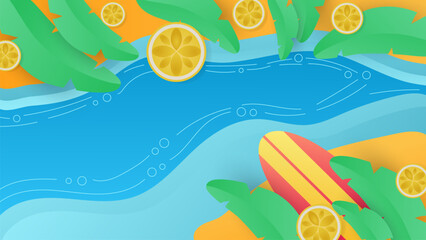 Summer Flat Illustration Vector Background