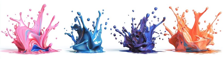 Colorful Liquid Splashes (5)