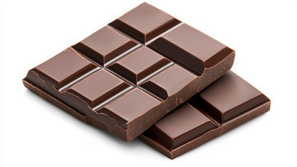 Obraz premium Rich dark chocolate bars stacked elegantly, showcasing their smooth texture and glossy finish