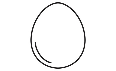シンプルでかわいい卵の線画イラスト素材