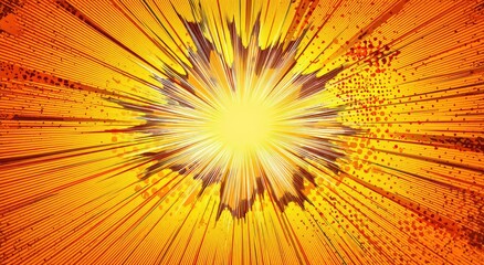 Radiant explosion graphic design in vibrant colors.