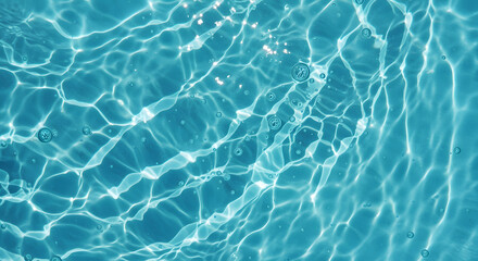 Obraz premium Water Texture Background - Sunlight on Blue Wate