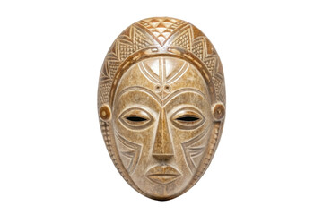 PNG Intricate african tribal mask with detailed geometric patterns
