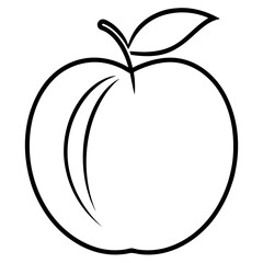 Apple outline simple silhouette vector illustration
