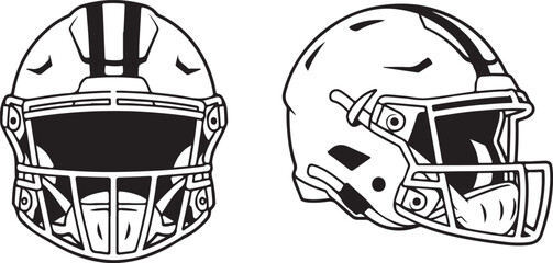 Fototapeta premium Football Player Silhouette Bundle – SVG PNG for Cricut & Sports FansFootball Action Silhouettes – Quarterback, Tackle, and Throw DesignsFootball Helmet & Ball Silhouettes – Digital Cut Files for F