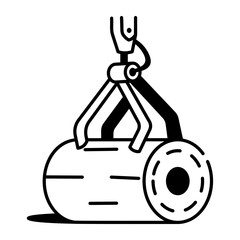 Drawing style icon showing a log claw