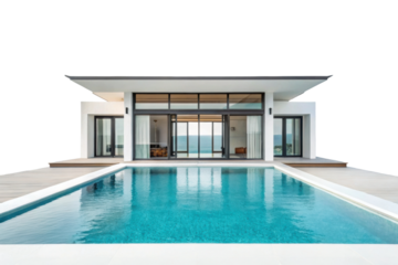 PNG Luxurious modern beachfront house with infinity pool and ocean view