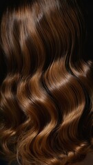 Naklejka premium Artistic Close-up of Wavy Hair with Digital Art Overlay