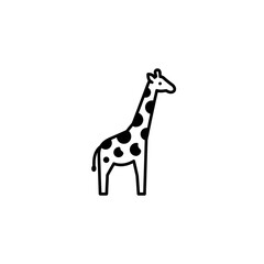 Giraffe Outline Icon: Simple and Minimalist